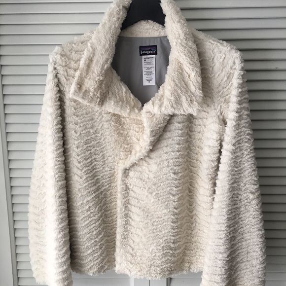 Patagonia Pelage Ivory Faux Fur Jacket 